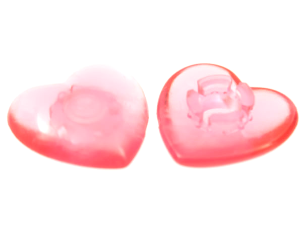 Clikits, Icon Heart 2 x 2 Small with Pin, Polished (Transparent Colors Only)