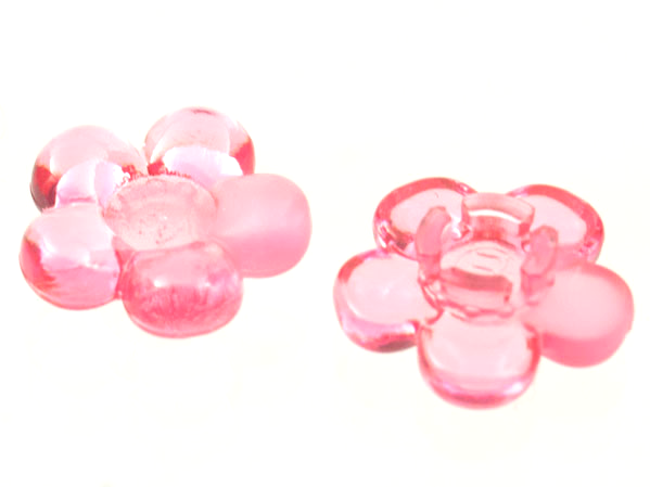LEGO part Clikits, Icon Flower 5 Petals 2 x 2 Small with Pin, Polished (Transparent Colors Only) 46279