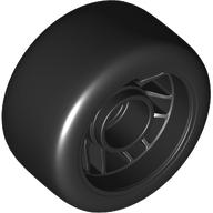 Roue 24 x 13.4 avec trou à goupille avec motif Pneu Caoutchouc dur Noir moulé