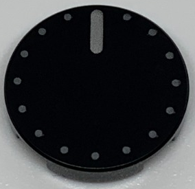 Tile, Round 2 x 2 with Bottom Stud Holder with Knob / Dial Pattern