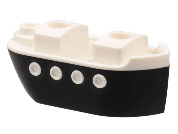Minifigure Costume Ferry Boat / Ship with Molded White Top Pattern