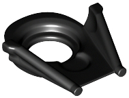 Minifigure Neck Collar SW Darth Vader Helmet Bottom