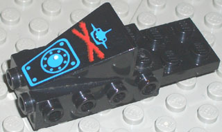 Nez Cockpit Espace avec Motif Requin Bleu Aquashark Aquazone avec 'X' Rouge