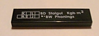 Piastrella 1 x 4 con Motivo 'BD Stalgul Kgb m² BW Phonings' (Adesivo) - Set 7898