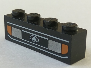 Brick 1 x 4 with Car Headlights and Blinkers Pattern