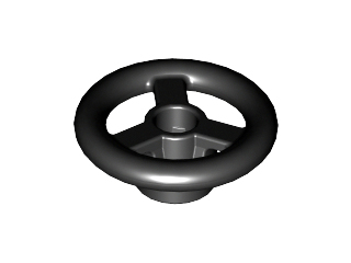 Vehicle, Steering Wheel Small, 2 Studs Diameter