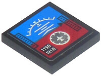 Tile 2 x 2 with Flight Instruments and '1190' and '1210' Pattern (Sticker) - Set 42025