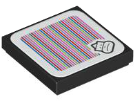 Tile 2 x 2 with Super Mario Scanner Code Sumo Bro Pattern (Sticker) - Set 71413