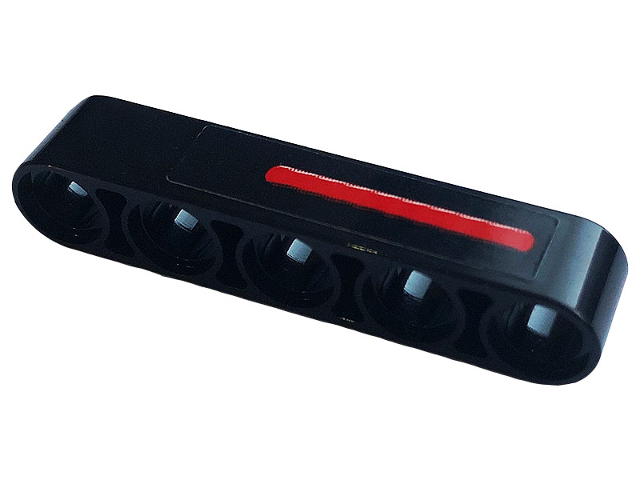 Technic, Liftarm Thick 1 x 5 with Red Stripe Pattern Model Right Side (Sticker) - Set 42110