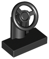 Vehicle, Steering Stand 1 x 2 with Black Steering Wheel