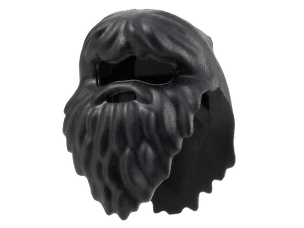 Minifigure, Hair Shaggy and Long with Beard and Mouth Hole
