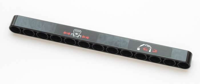 Technic, Liftarm Thick 1 x 13 with Outrigger and Crane Rotation Operating Instructions Pattern (Stickers) - Set 42043