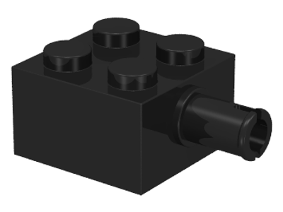 Brick, Modified 2 x 2 with Pin and No Axle Hole