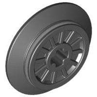 Train Wheel RC, Spoked with Technic Axle Hole and Rubber Friction Band