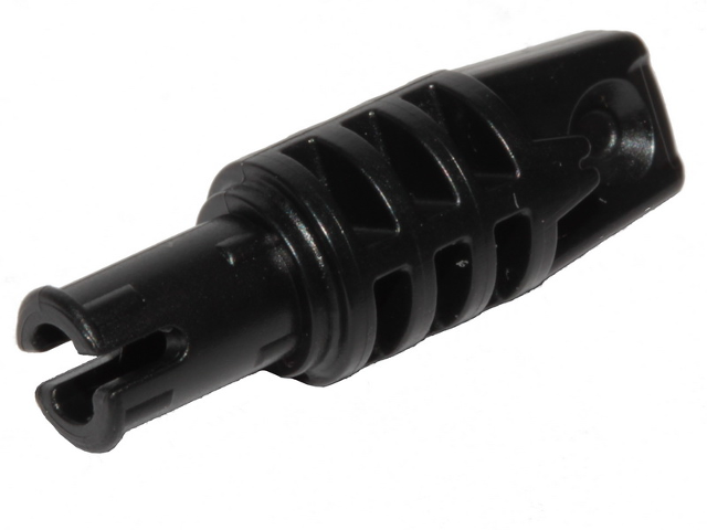 Hinge Cylinder 1 x 3 Locking with 1 Finger and Pin with Squared Pin Hole and Friction Ridges on Ends