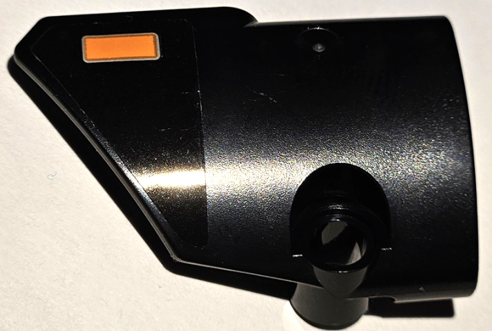 Technic, Panel Fairing # 1 Small Smooth Short, Side A with Orange Blinker Light with Silver Outline Pattern (Sticker) - Set 42111