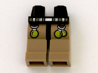 Hips and Dark Tan Legs with Dark Tan and Silver Belt and 3 Lime Balls Pattern