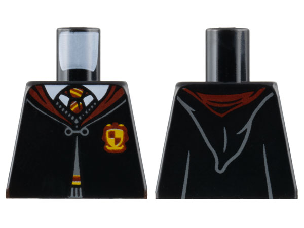 LEGO part Torso Hogwarts Robe Clasped with Gryffindor Crest, Sweater, Shirt and Tie Pattern 973pb4302