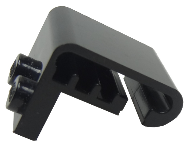 LEGO part Plate, Modified 1 x 2 with Steam Engine Cylinder, Round Surfaces, Interior Grooves x461b