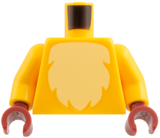 LEGO onderdeel Torso with Bright Light Yellow Fur Pattern / Bright Light Orange Arms / Dark Red Hands 973pb6445c01