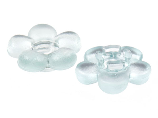 Clikits, Icon Flower 5 Petals 2 x 2 Small with Pin, Frosted (Solid and Transparent Colors)
