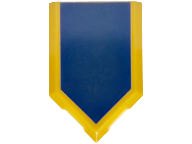 Tile, Modified 2 x 3 Pentagonal with Dark Blue Surface Pattern