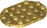 LEGO part Plate, Round 4 x 6 Oval 3766