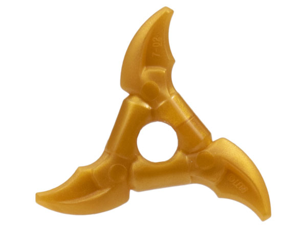 Minifigure, Weapon Throwing Star (Shuriken) with Smooth Grips and Curved Blades