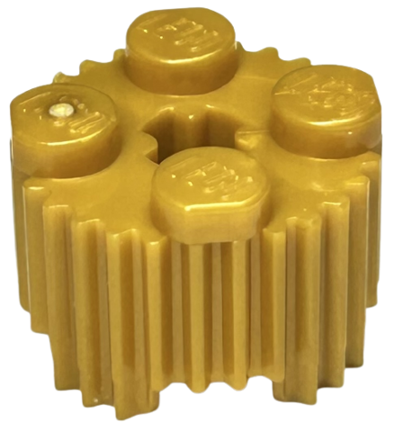 Brick, Round 2 x 2 with Axle Hole and Grille / Fluted Profile