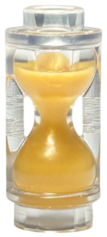 LEGO onderdeel Minifigure, Utensil Hourglass with Molded Pearl Gold Sand Pattern (23945pb03)