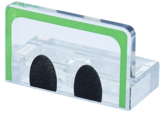 Panel 1 x 2 x 1 with Black Yoshi Eyes and Bright Green Outline Pattern