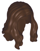 Minifigure, Hair Long Wavy with Center Part