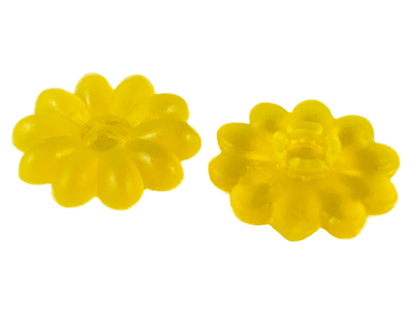LEGO part Clikits, Icon Flower 10 Petals 2 x 2 Large with Pin, Frosted (Solid and Transparent Colors) 45455