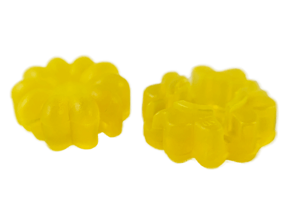 LEGO part Clikits, Icon Flower 10 Petals 2 x 2 Small with Hole, Frosted (Solid and Transparent Colors) 45458