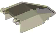 Windscreen 7 x 4 x 1 2/3 with Locking Dual 2 Fingers, 9 Teeth