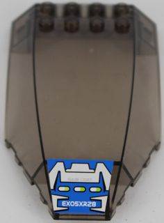 Windscreen 10 x 6 x 2 Curved with 'EXO5XR28' Pattern (Sticker) - Set 8118