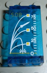 Platte 1 x 2 x 3 - Massiv Noppen mit '508' und Launch Command Anzeige Muster (Aufkleber) - Set 6452
