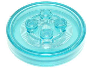 Tag Giocattolo Dimensions 4 x 4 x 2/3 con 4 Studs e Fondo Trans-Azzurro Chiaro (Generico per Gadget)