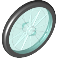 Wheel Bicycle with Molded Black Hard Rubber Tire Pattern