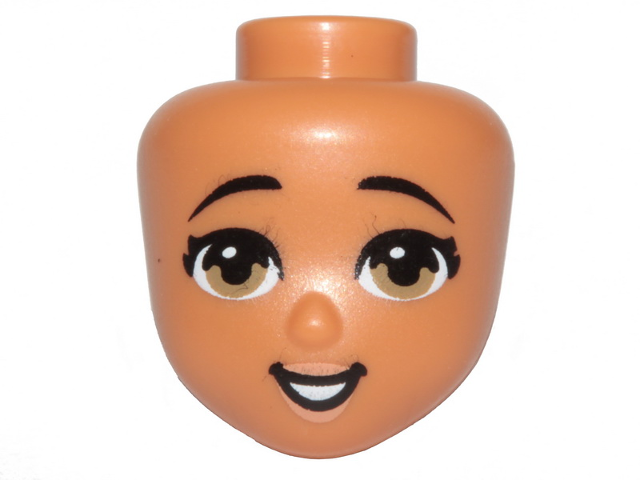 Mini Doll, Head Friends with Dark Tan Eyes and Open Mouth Pattern