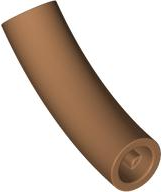 LEGO onderdeel Brick, Round Tube 1 x 1 d. 45 degrees Elbow Macaroni Half - Axle Hole 7324