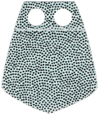 Minifigure Skirt Cloth Pentagonal with Silver Dots Pattern