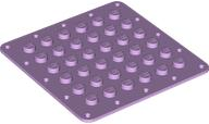 Plate, Modified 6 x 6 Flexible Rubber with Stitching Holes