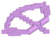 Minifigura, Arma Arco Pixelato con Freccia Tesa (Minecraft)