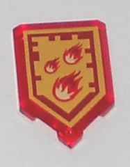 Tegel, Aangepast 2 x 3 Pentagonaal met Nexo Power Shield Patroon - Incinerate