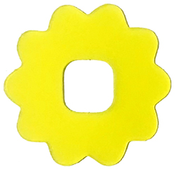 LEGO part Clikits, Icon Accent Rubber Flower 10 Petals 2 3/4 x 2 3/4 46468
