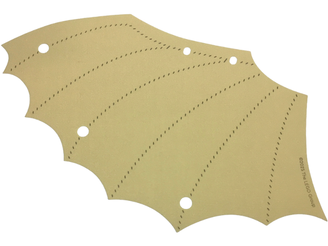 Aile Tissu 19 x 14 1/2 Gauche avec Motif Couture Tan Foncé