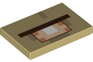 Tile 2 x 3 with Minecraft Elder Guardian Face Pattern