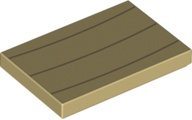Piastrella 2 x 3 con Motivo 3 Linee Curve Marrone Scuro (Super Mario Boom Boom / Pom Pom Pancia)