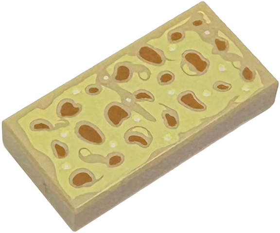 Tile 1 x 2 with Chocolate Box Pattern - set 21359